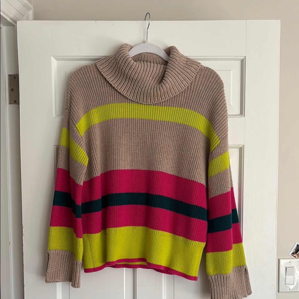 Colorful Striped Women's Sweater - Picture 4 of 8